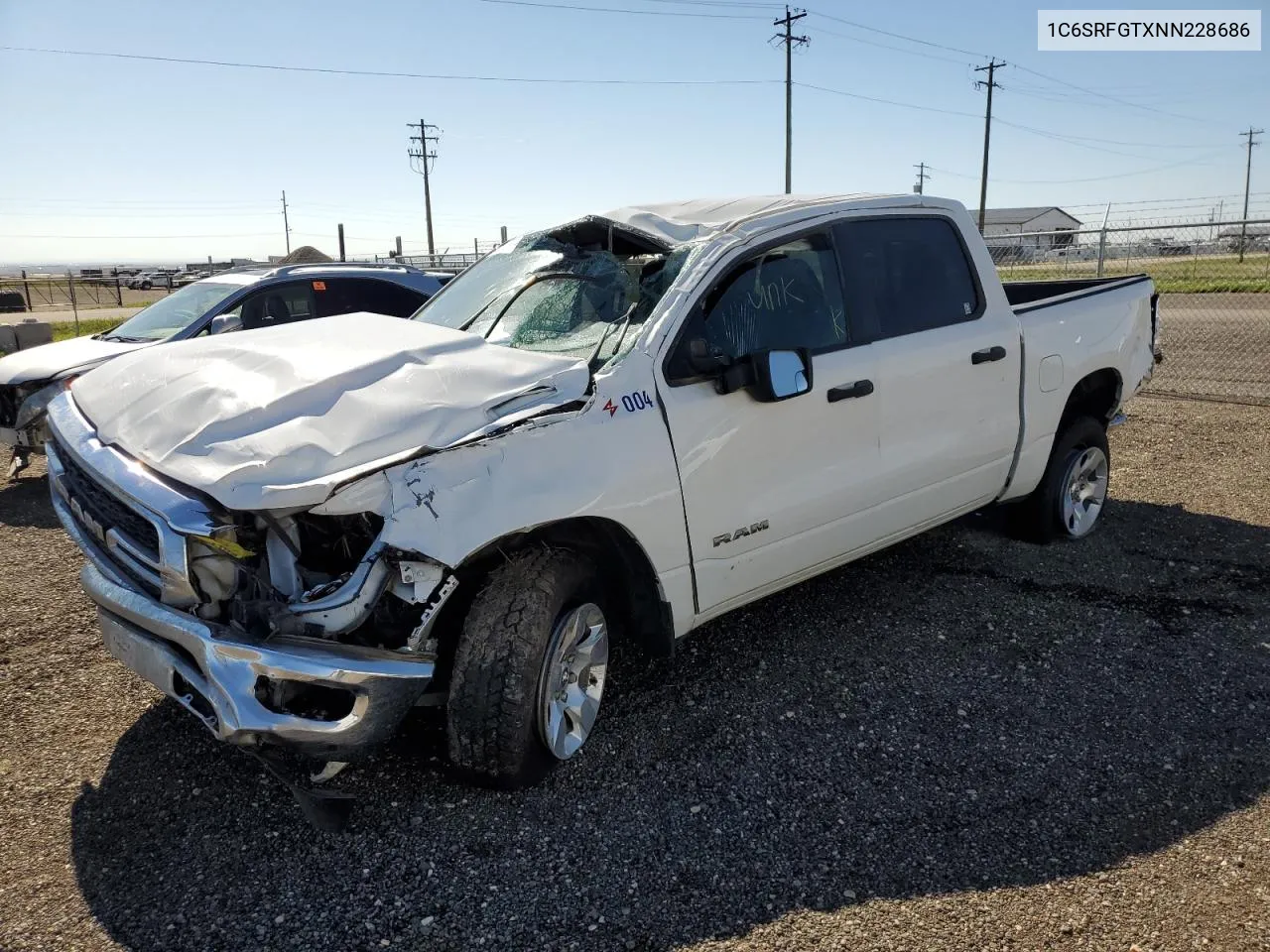 2022 Ram 1500 Tradesman VIN: 1C6SRFGTXNN228686 Lot: 67935094