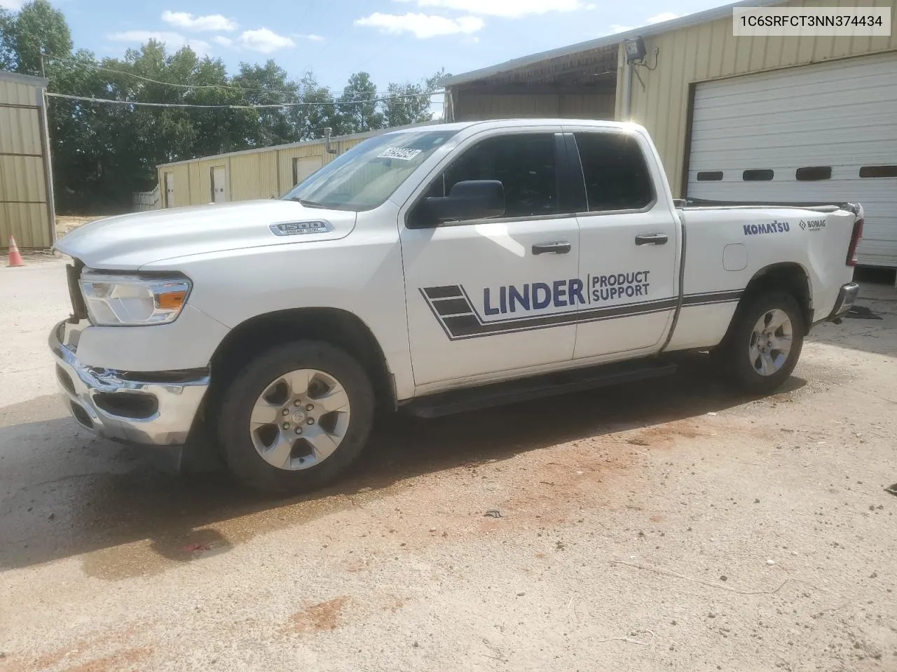 2022 Ram 1500 Tradesman VIN: 1C6SRFCT3NN374434 Lot: 68299464