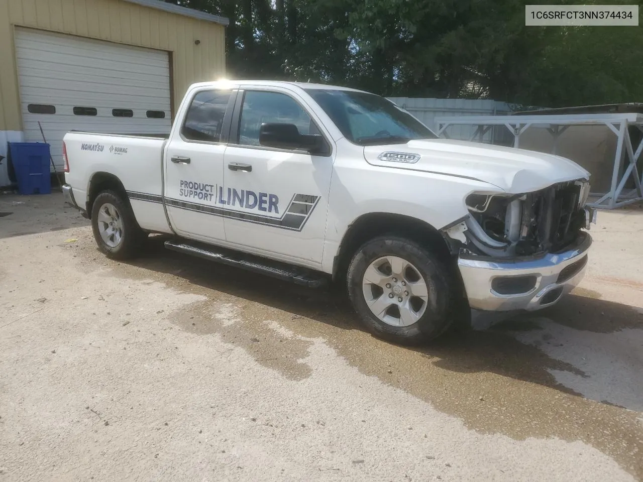 2022 Ram 1500 Tradesman VIN: 1C6SRFCT3NN374434 Lot: 68299464