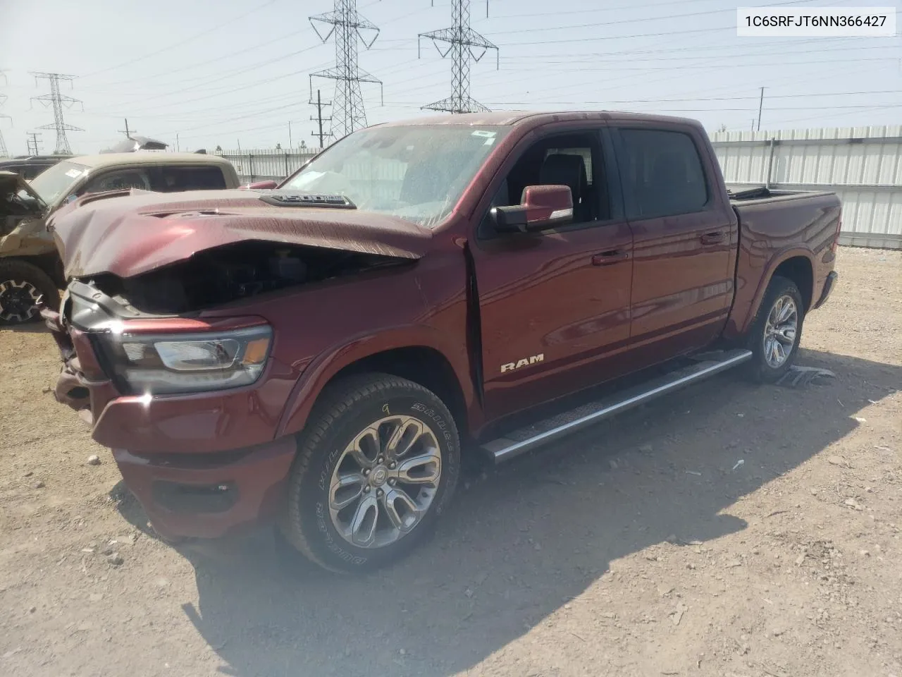 2022 Ram 1500 Laramie VIN: 1C6SRFJT6NN366427 Lot: 68563914