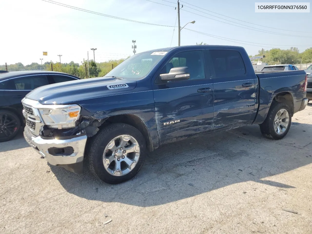 2022 Ram 1500 Big Horn/Lone Star VIN: 1C6RRFFG0NN376560 Lot: 68711044