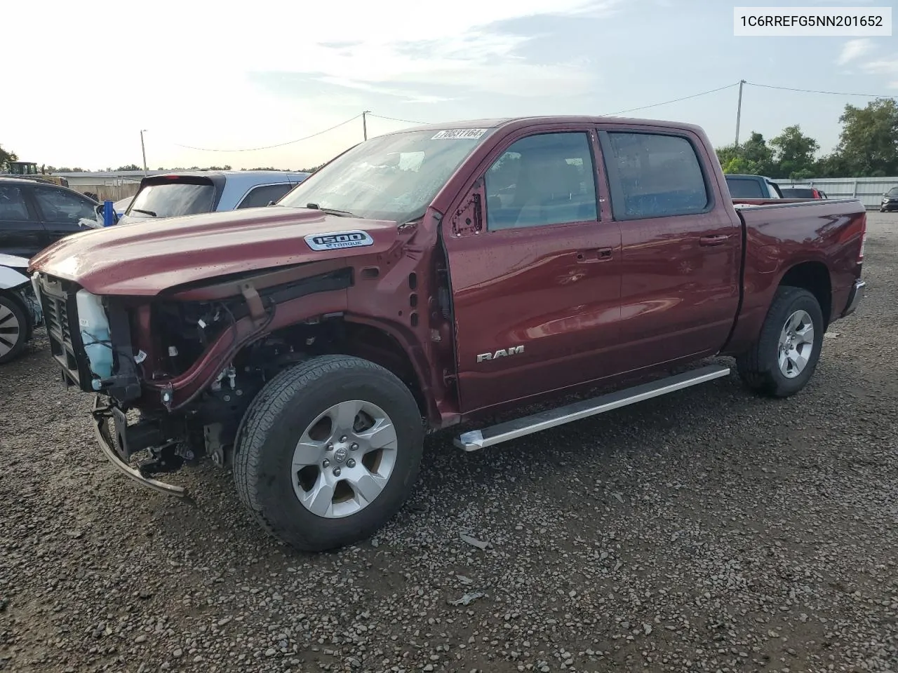 2022 Ram 1500 Big Horn/Lone Star VIN: 1C6RREFG5NN201652 Lot: 70831164