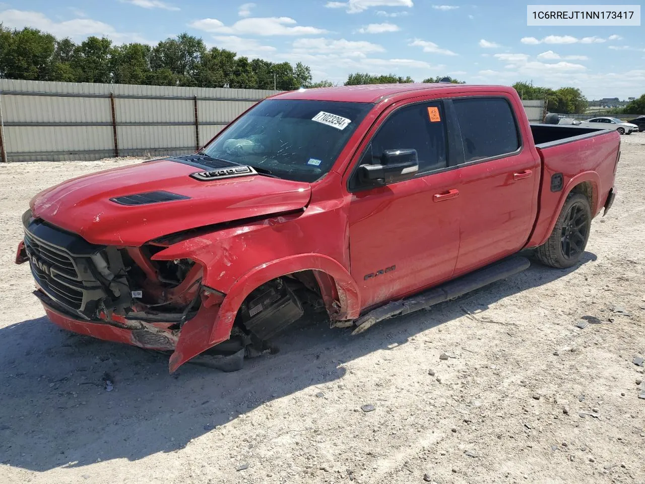 2022 Ram 1500 Laramie VIN: 1C6RREJT1NN173417 Lot: 71023294