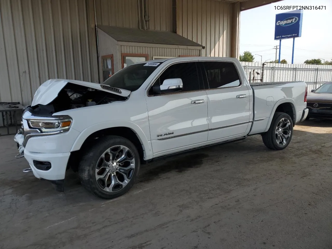 2022 Ram 1500 Limited VIN: 1C6SRFPT2NN316471 Lot: 71069904