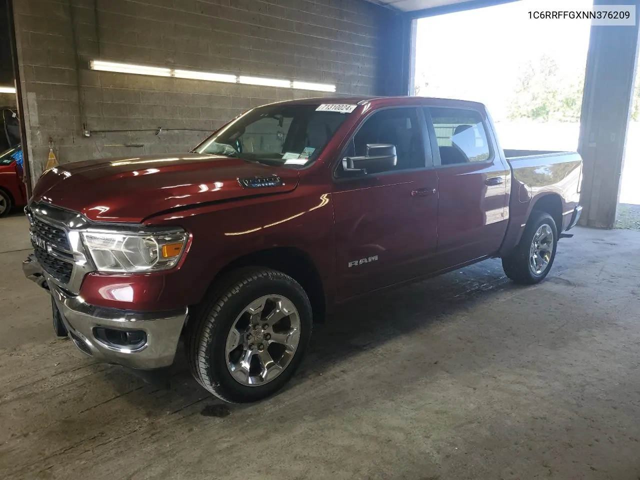 2022 Ram 1500 Big Horn/Lone Star VIN: 1C6RRFFGXNN376209 Lot: 71310024