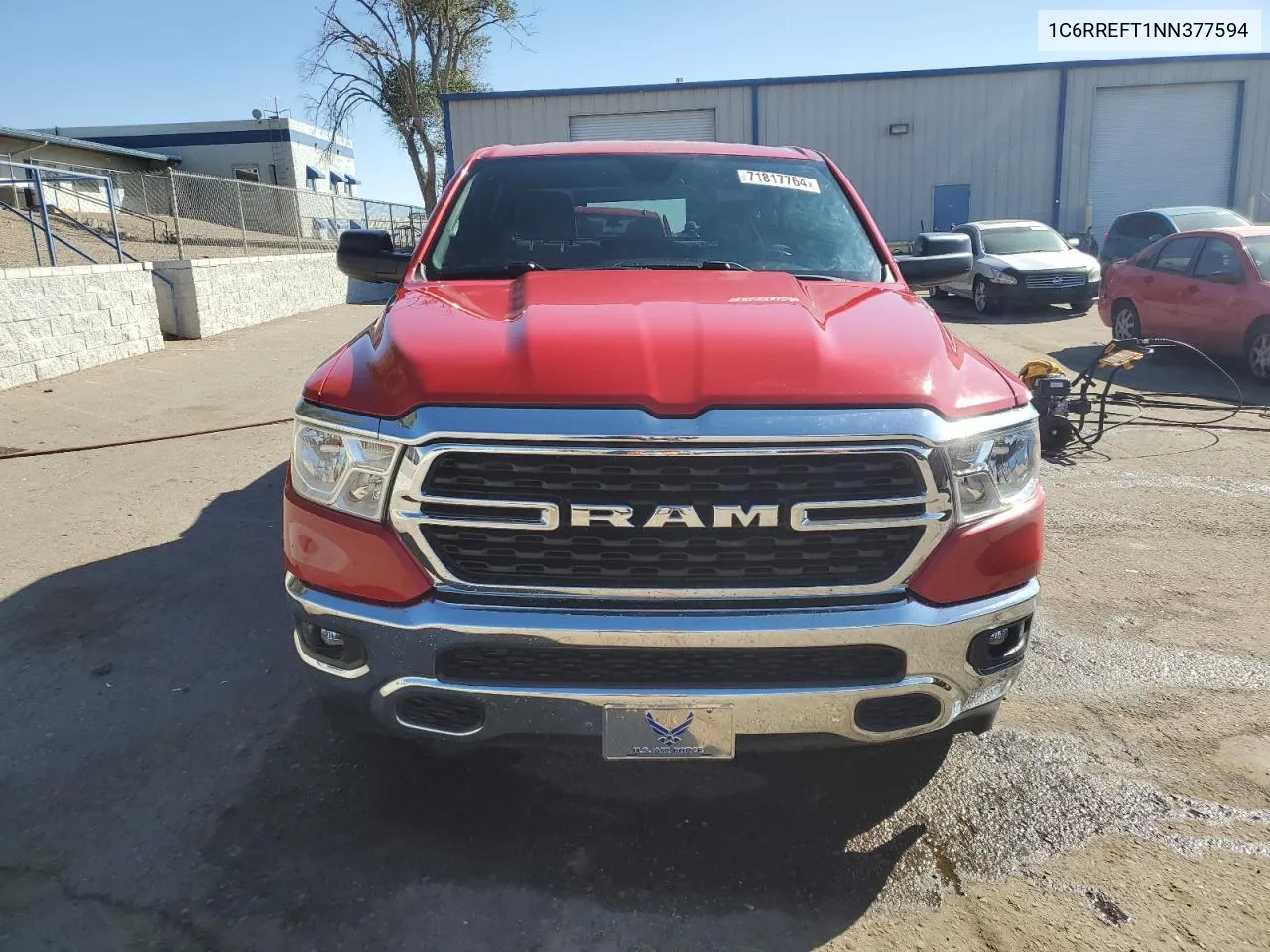 2022 Ram 1500 Big Horn/Lone Star VIN: 1C6RREFT1NN377594 Lot: 71817764