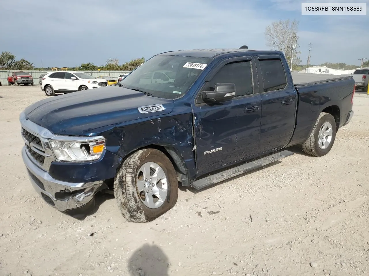 2022 Ram 1500 Big Horn/Lone Star VIN: 1C6SRFBT8NN168589 Lot: 72019174