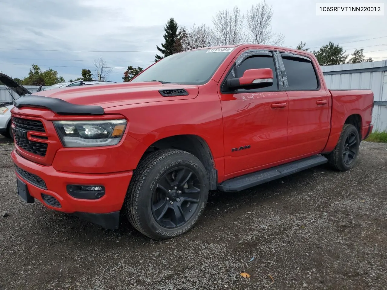 2022 Ram 1500 Sport VIN: 1C6SRFVT1NN220012 Lot: 73102364