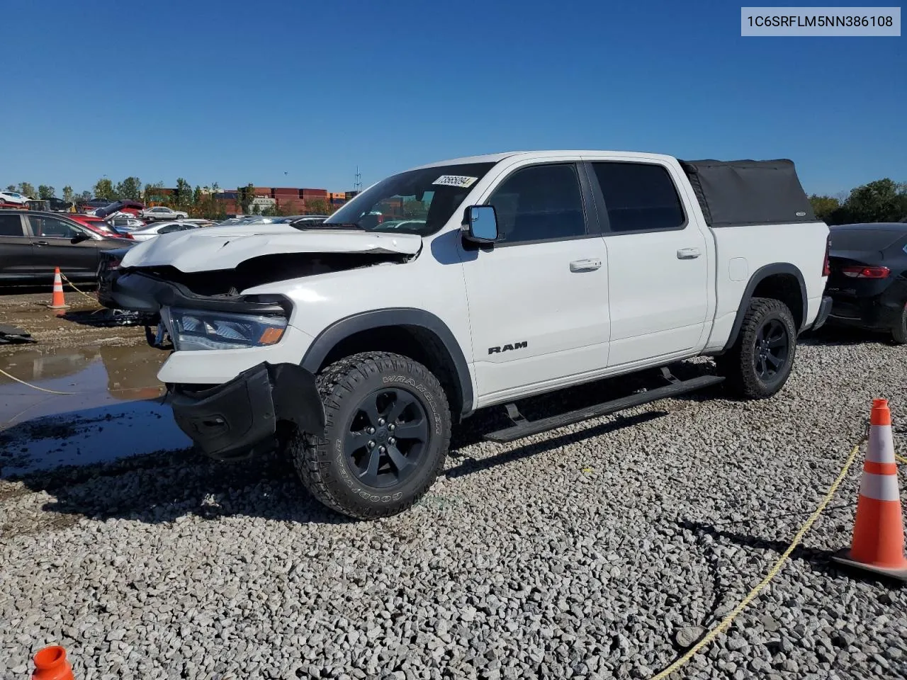 2022 Ram 1500 Rebel VIN: 1C6SRFLM5NN386108 Lot: 73565094