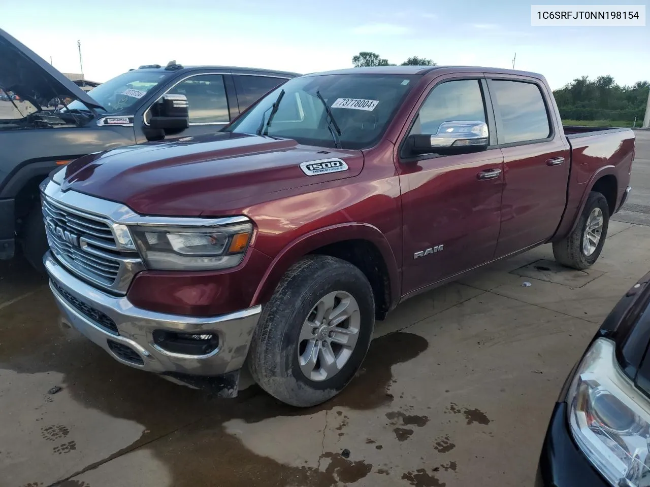 2022 Ram 1500 Laramie VIN: 1C6SRFJT0NN198154 Lot: 73778004