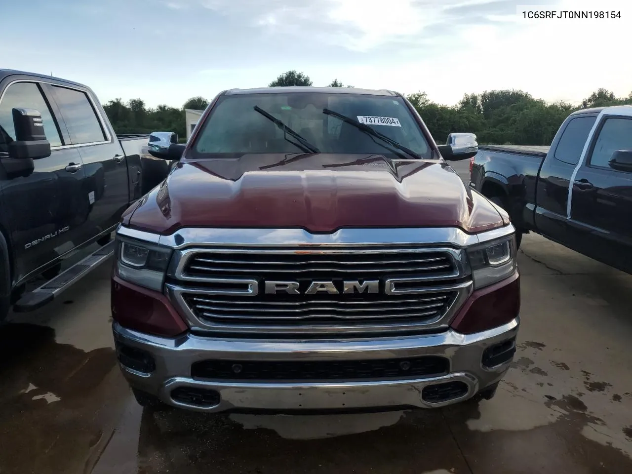 2022 Ram 1500 Laramie VIN: 1C6SRFJT0NN198154 Lot: 73778004