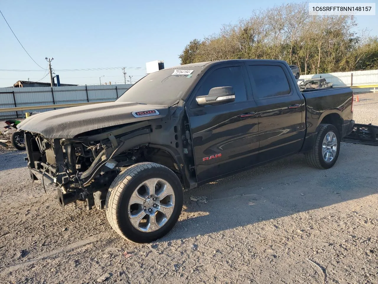 2022 Ram 1500 Big Horn/Lone Star VIN: 1C6SRFFT8NN148157 Lot: 73784194