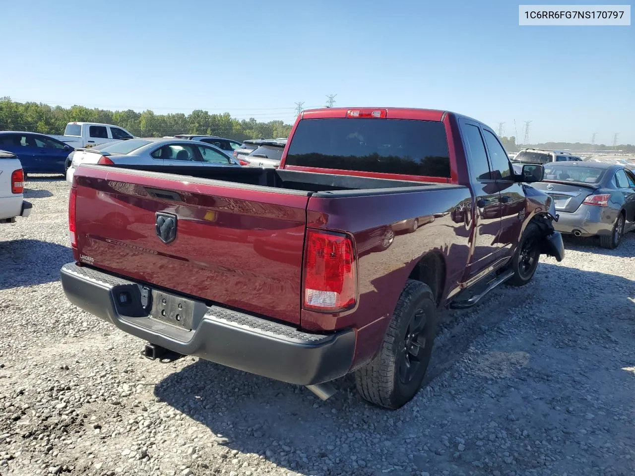 2022 Ram 1500 Classic Tradesman VIN: 1C6RR6FG7NS170797 Lot: 74035544