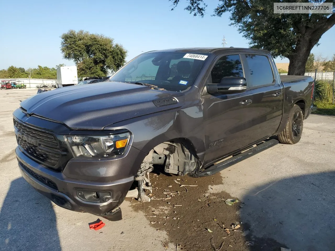 2022 Ram 1500 Big Horn/Lone Star VIN: 1C6RREFT1NN277706 Lot: 74068414