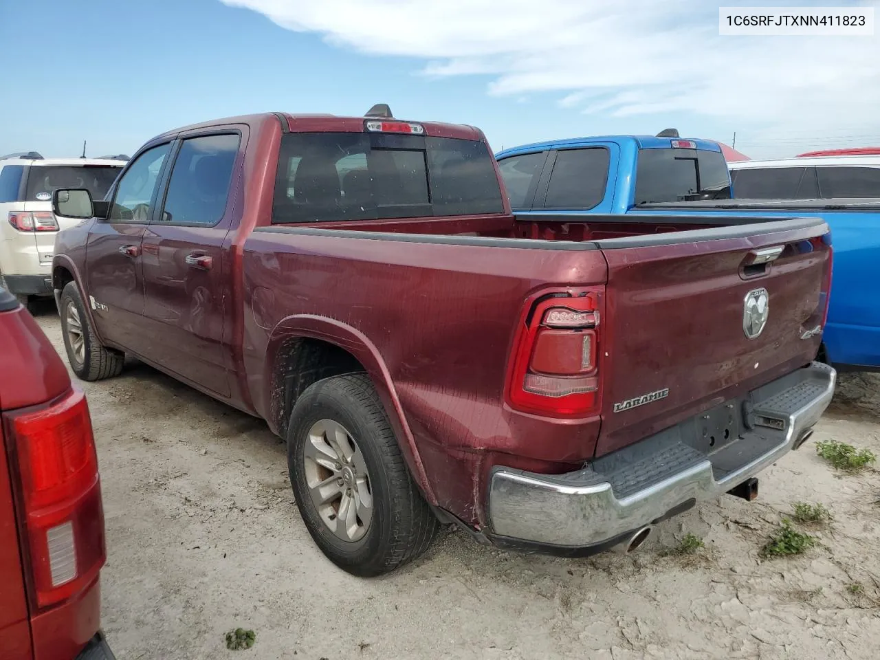 2022 Ram 1500 Laramie VIN: 1C6SRFJTXNN411823 Lot: 74674444