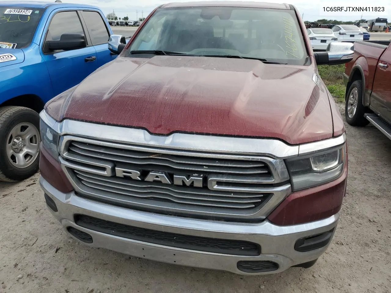 2022 Ram 1500 Laramie VIN: 1C6SRFJTXNN411823 Lot: 74674444