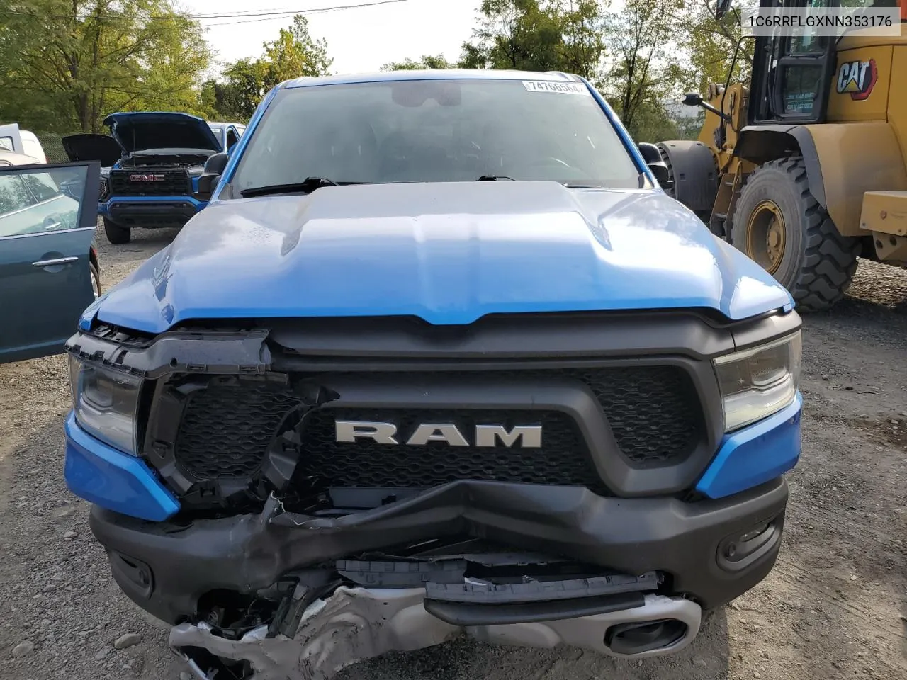 2022 Ram 1500 Rebel VIN: 1C6RRFLGXNN353176 Lot: 74766564