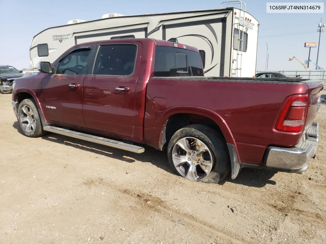 2022 Ram 1500 Laramie VIN: 1C6SRFJT4NN314679 Lot: 74917994