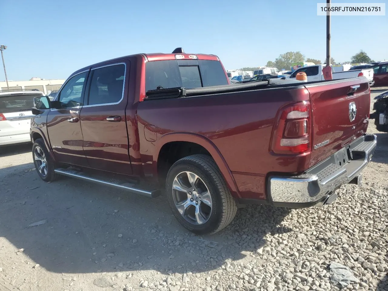 2022 Ram 1500 Laramie VIN: 1C6SRFJT0NN216751 Lot: 75136594