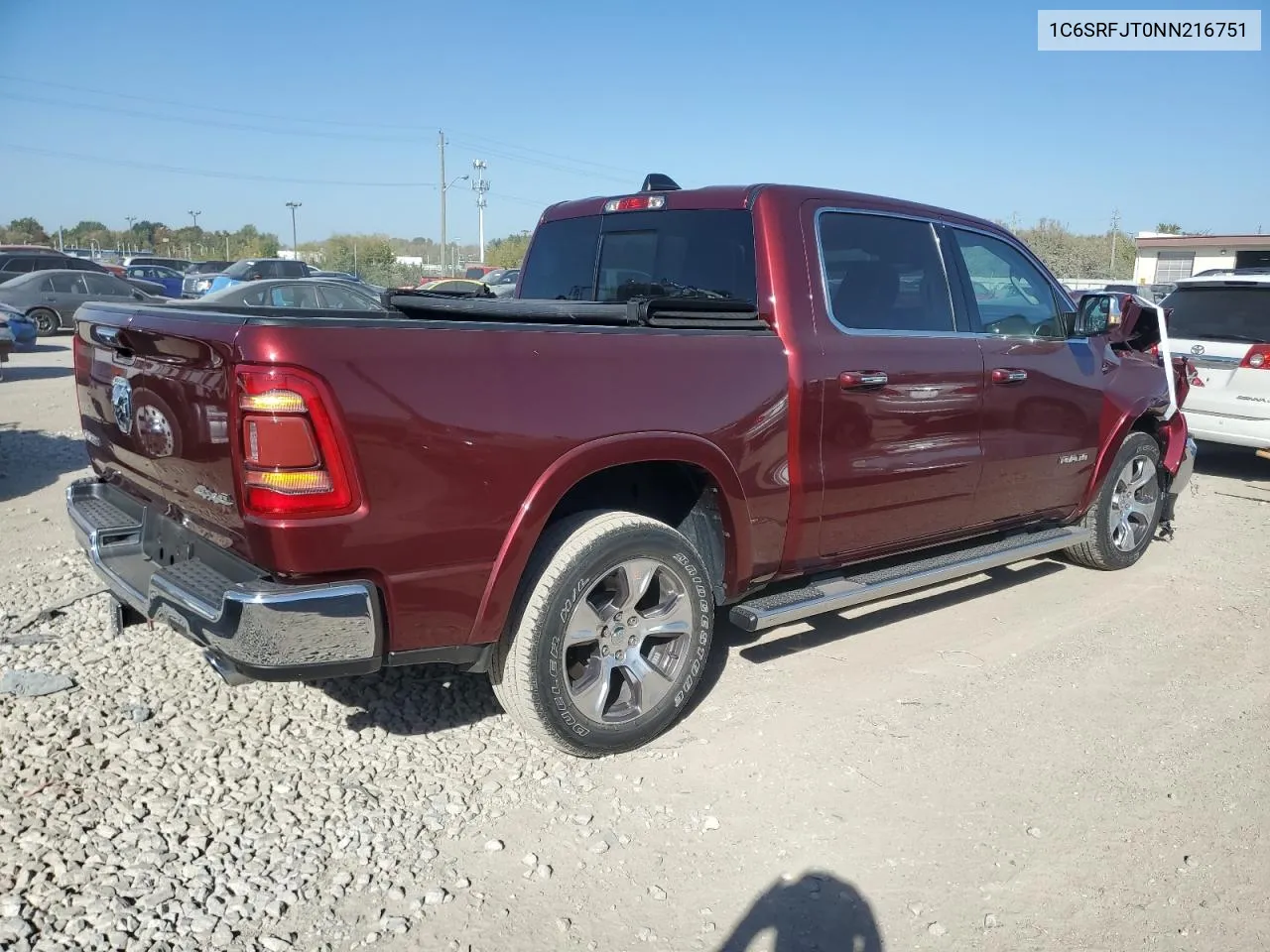 2022 Ram 1500 Laramie VIN: 1C6SRFJT0NN216751 Lot: 75136594