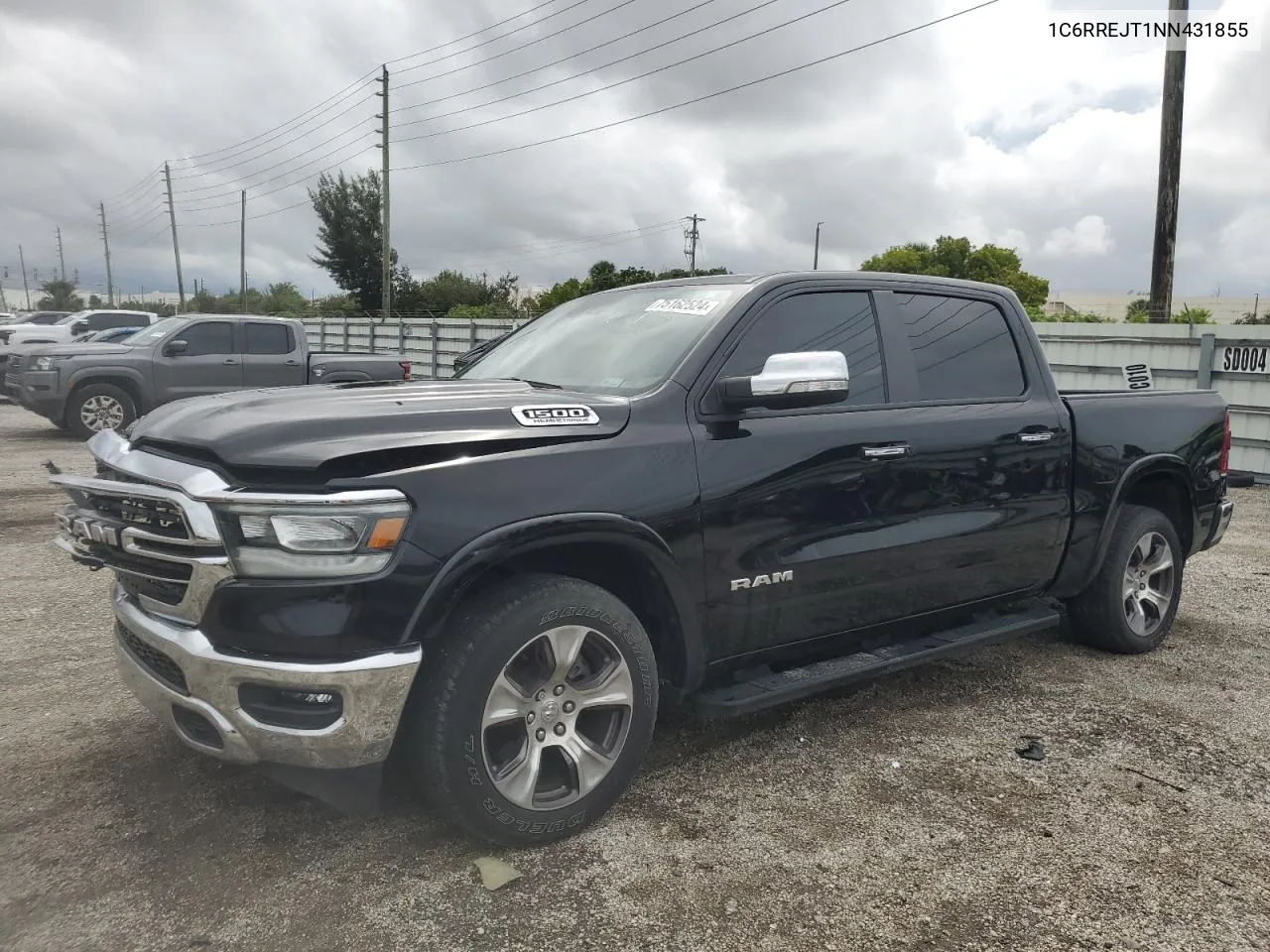 2022 Ram 1500 Laramie VIN: 1C6RREJT1NN431855 Lot: 75162524