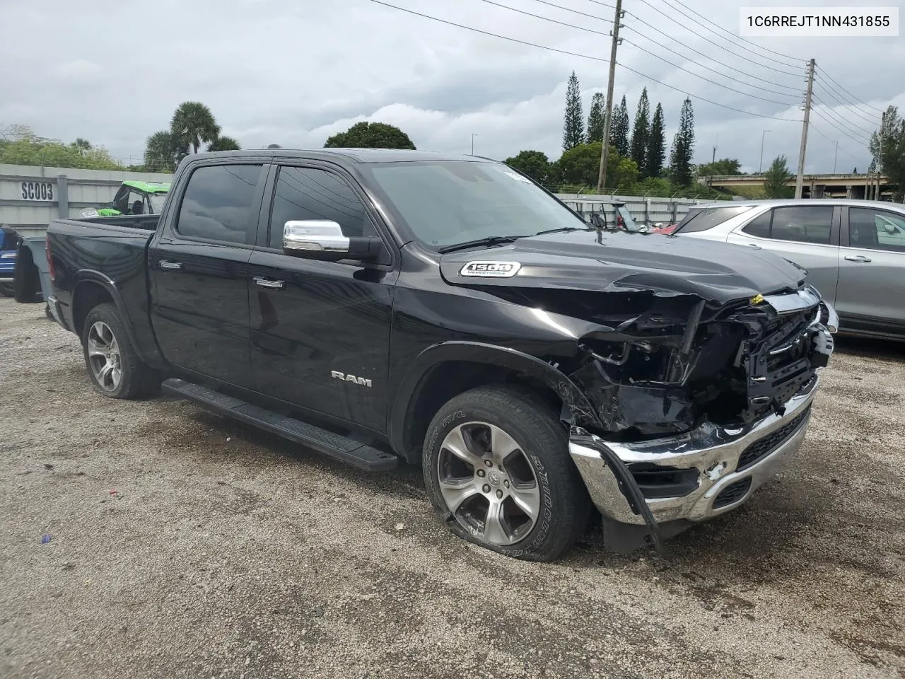 2022 Ram 1500 Laramie VIN: 1C6RREJT1NN431855 Lot: 75162524