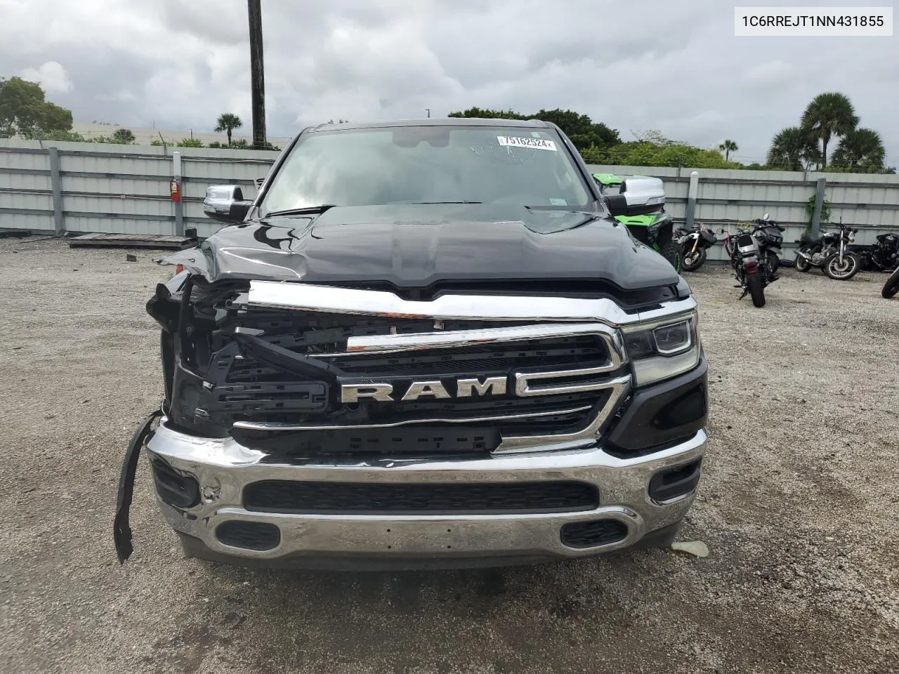 2022 Ram 1500 Laramie VIN: 1C6RREJT1NN431855 Lot: 75162524