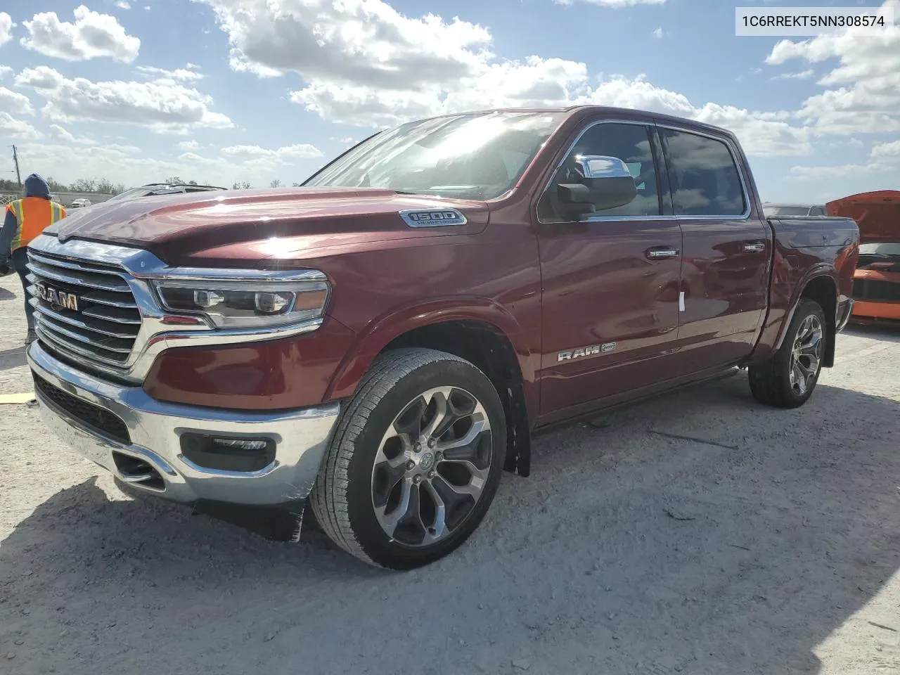 2022 Ram 1500 Longhorn VIN: 1C6RREKT5NN308574 Lot: 75389344