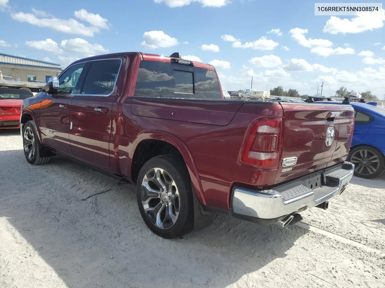 2022 Ram 1500 Longhorn VIN: 1C6RREKT5NN308574 Lot: 75389344