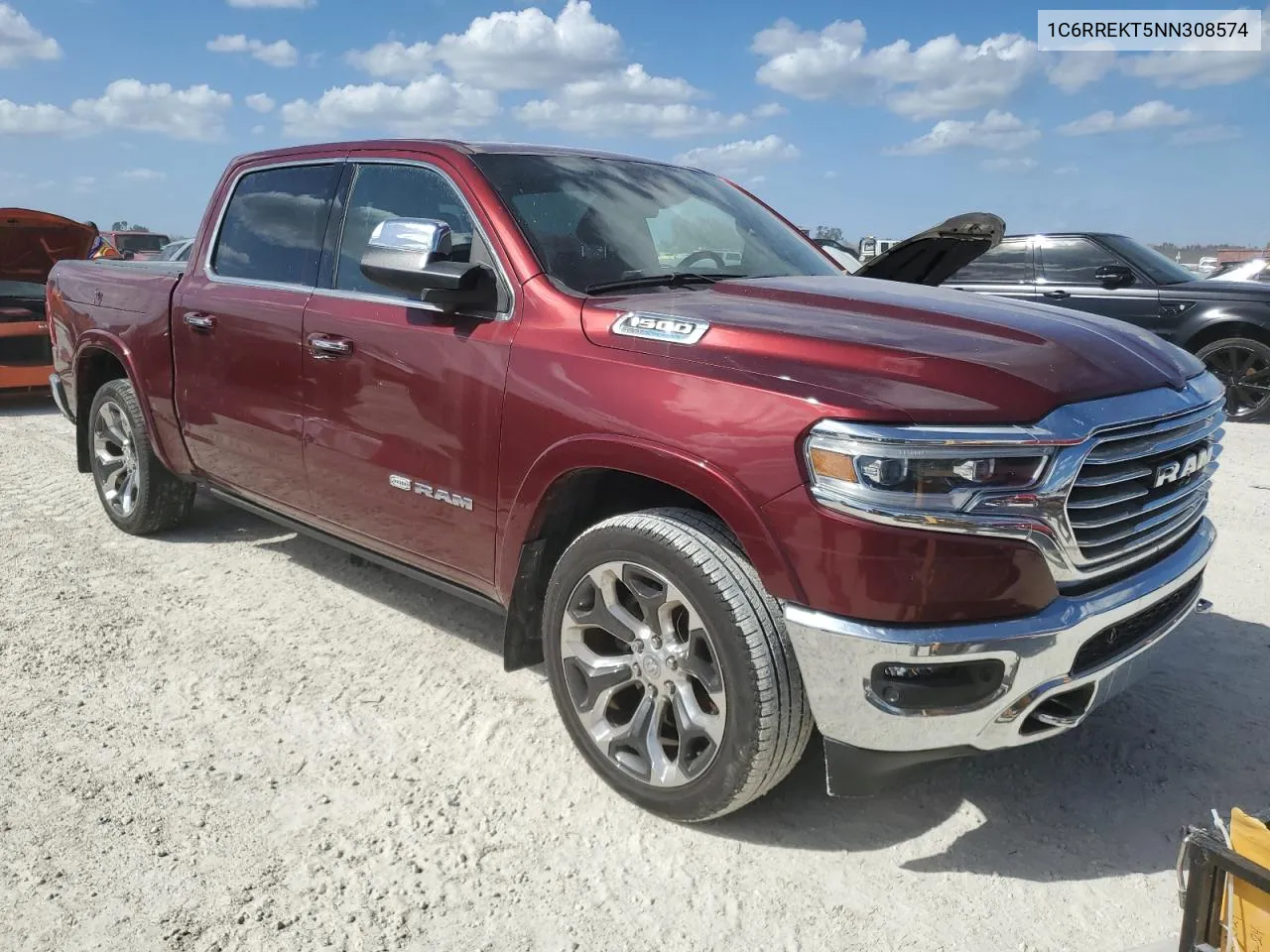 2022 Ram 1500 Longhorn VIN: 1C6RREKT5NN308574 Lot: 75389344