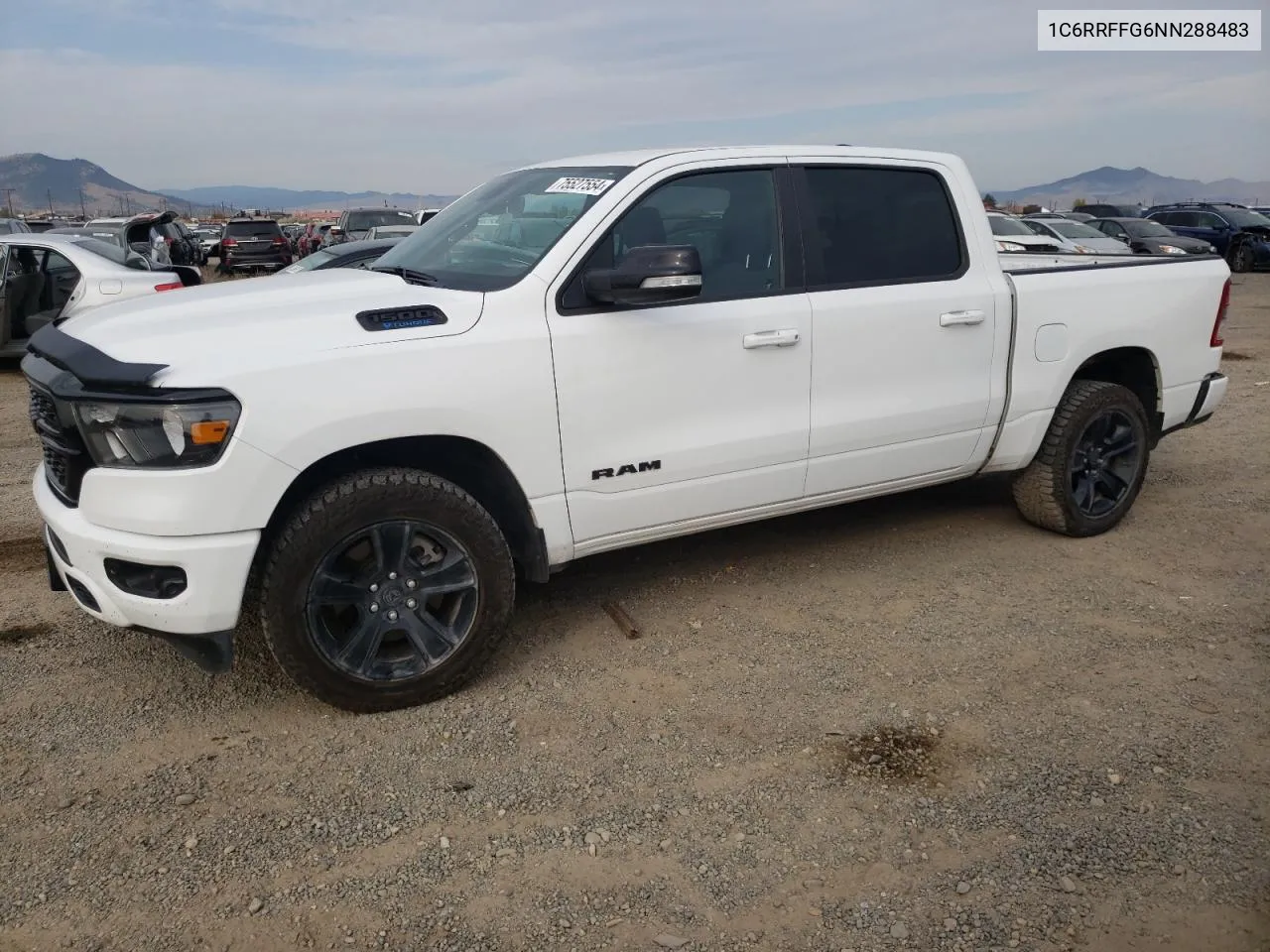 2022 Ram 1500 Big Horn/Lone Star VIN: 1C6RRFFG6NN288483 Lot: 75527554