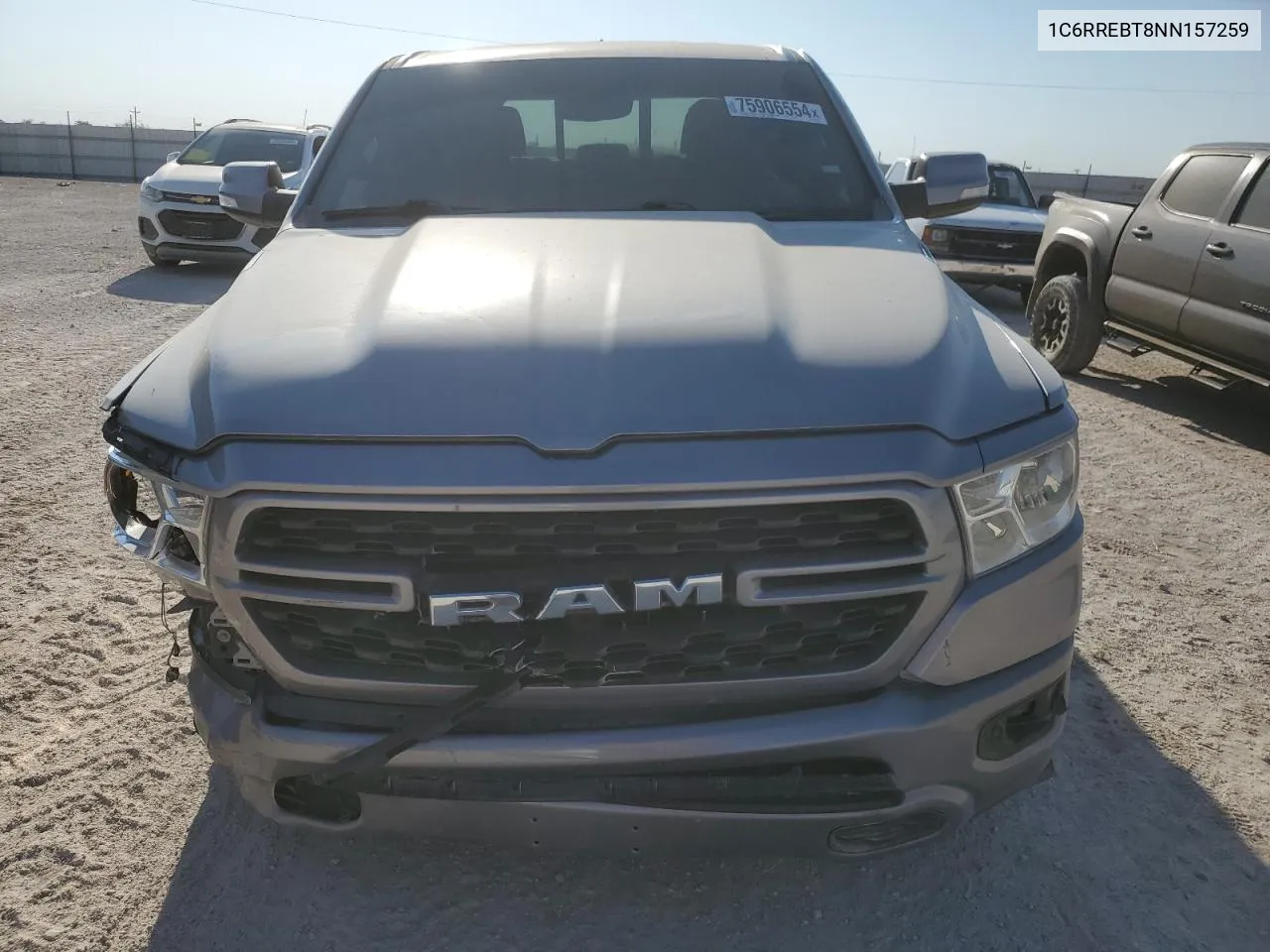 2022 Ram 1500 Big Horn/Lone Star VIN: 1C6RREBT8NN157259 Lot: 75906554