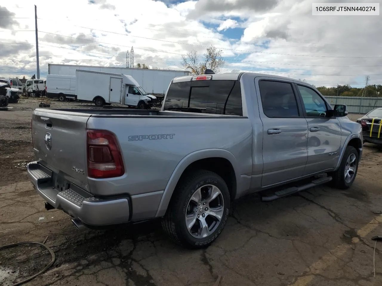 2022 Ram 1500 Laramie VIN: 1C6SRFJT5NN440274 Lot: 75920364