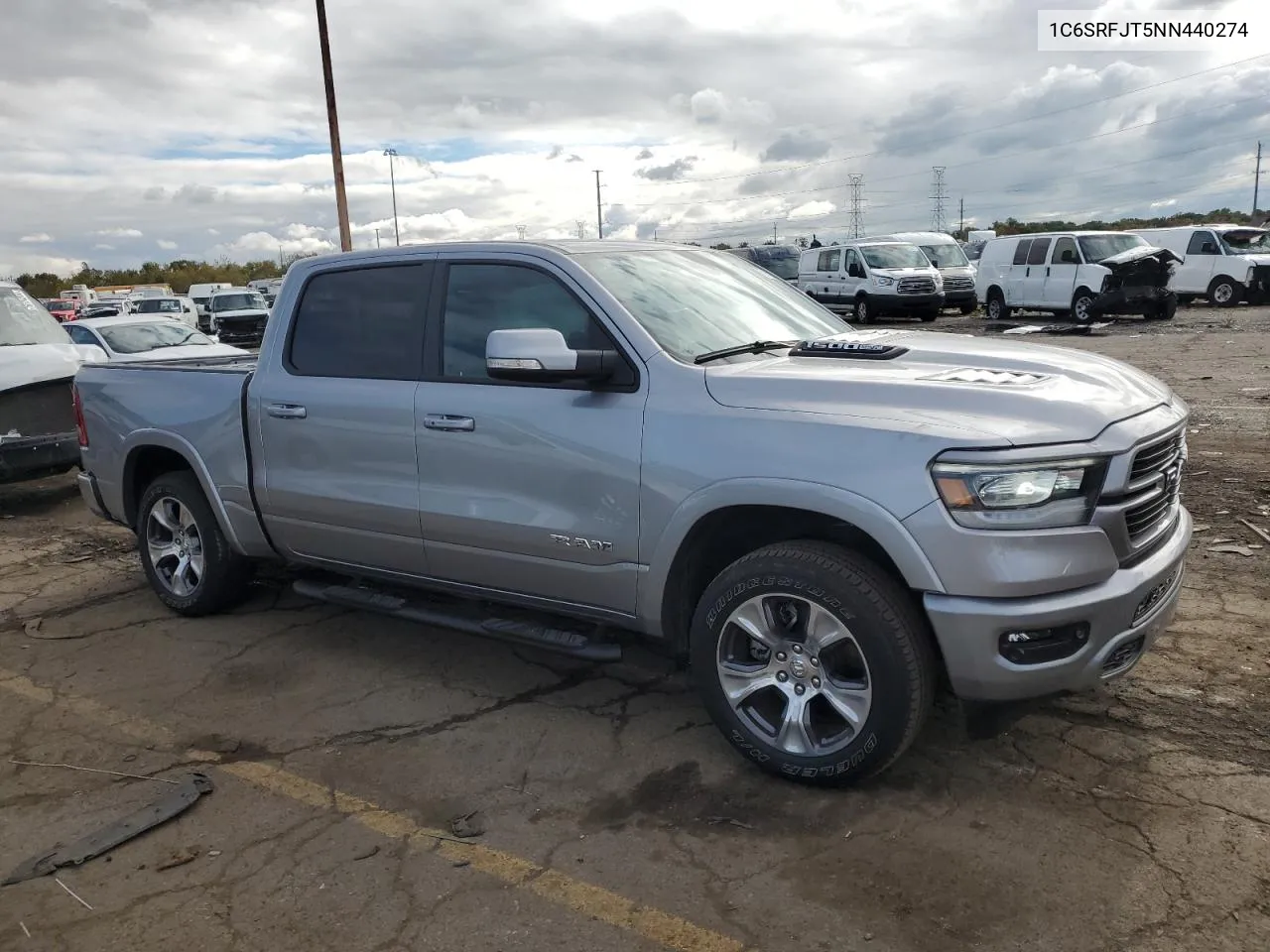 2022 Ram 1500 Laramie VIN: 1C6SRFJT5NN440274 Lot: 75920364