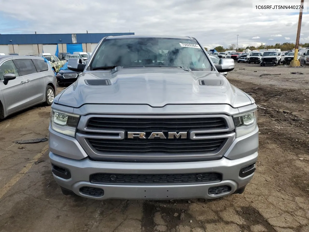 2022 Ram 1500 Laramie VIN: 1C6SRFJT5NN440274 Lot: 75920364