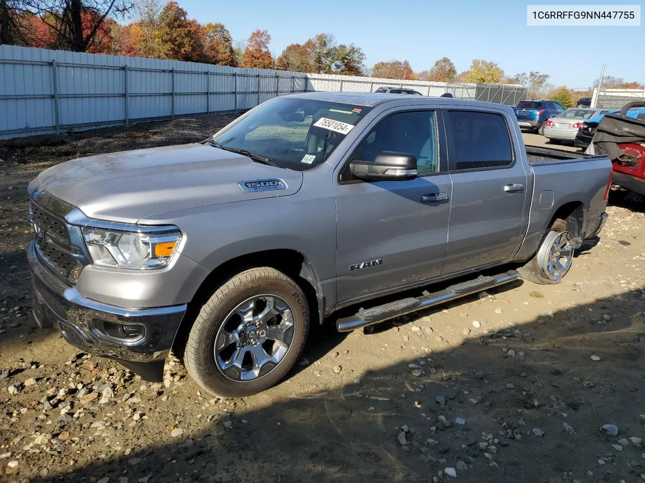 2022 Ram 1500 Big Horn/Lone Star VIN: 1C6RRFFG9NN447755 Lot: 76501054