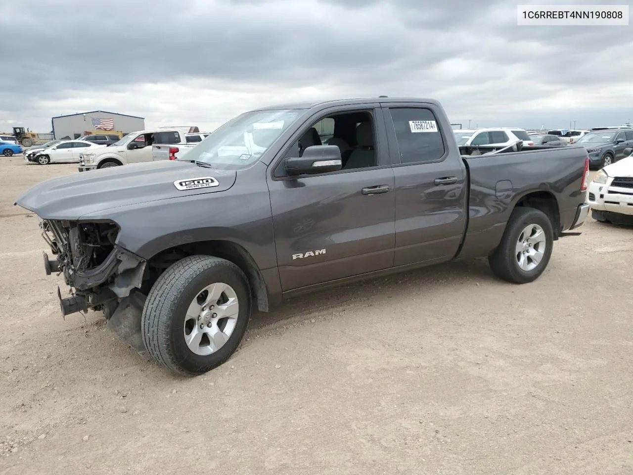 2022 Ram 1500 Big Horn/Lone Star VIN: 1C6RREBT4NN190808 Lot: 76587214