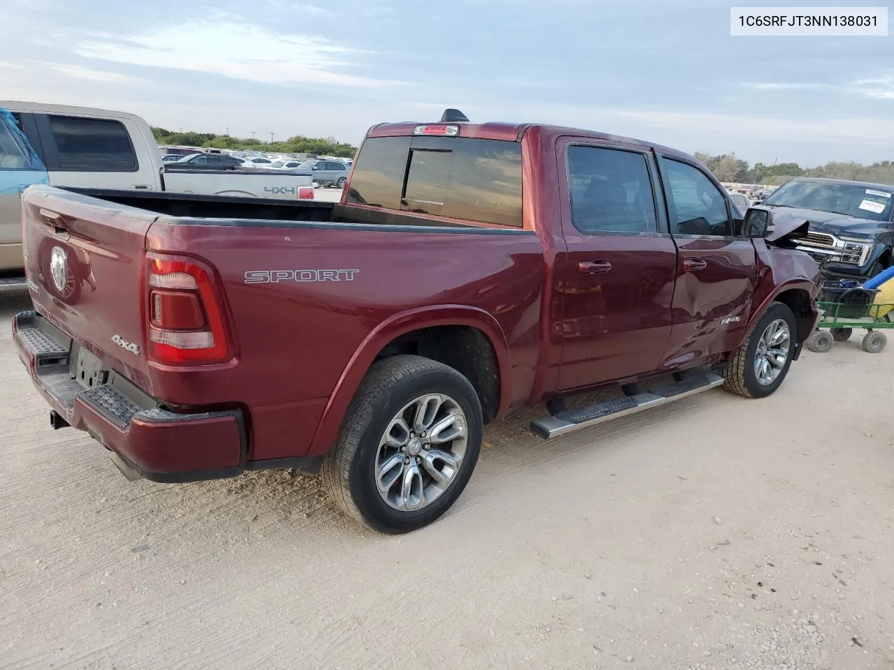 2022 Ram 1500 Laramie VIN: 1C6SRFJT3NN138031 Lot: 76953844