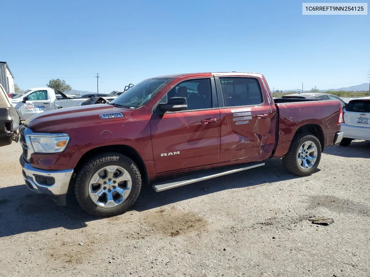 2022 Ram 1500 Big Horn/Lone Star VIN: 1C6RREFT9NN254125 Lot: 77012034