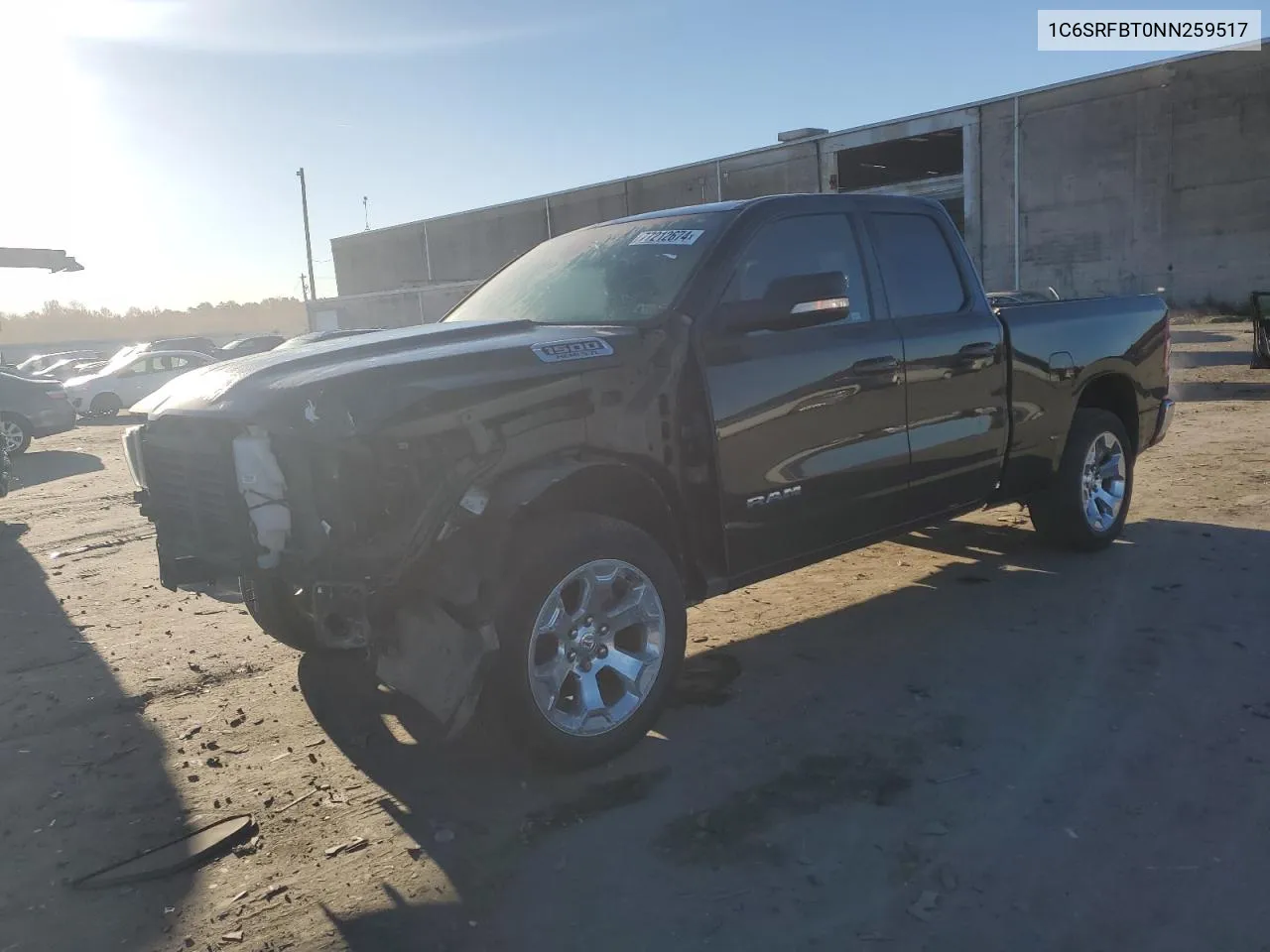 2022 Ram 1500 Big Horn/Lone Star VIN: 1C6SRFBT0NN259517 Lot: 77212674