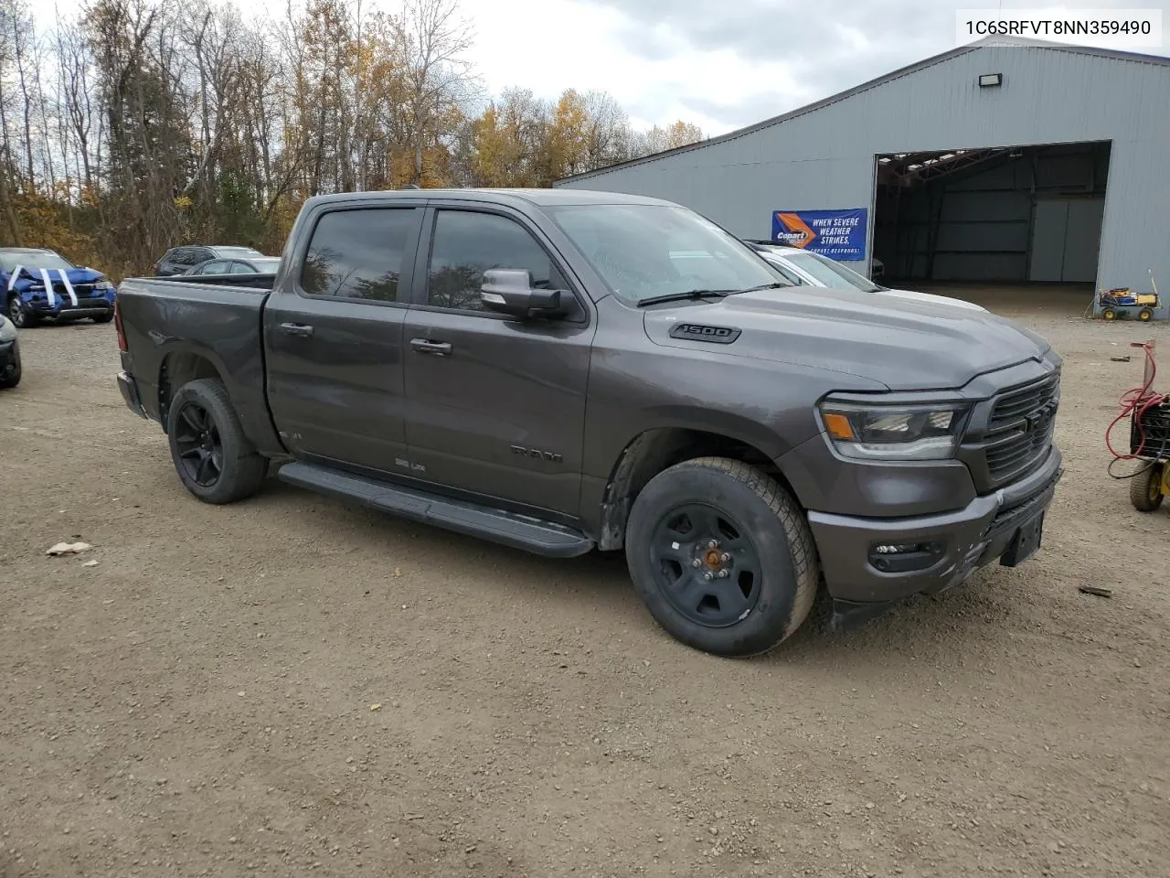 2022 Ram 1500 Sport VIN: 1C6SRFVT8NN359490 Lot: 77585664