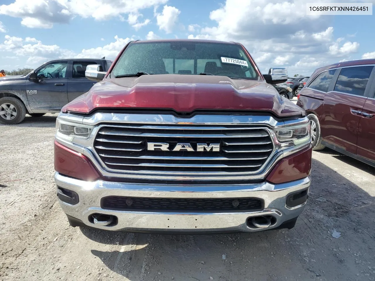 2022 Ram 1500 Longhorn VIN: 1C6SRFKTXNN426451 Lot: 77725044