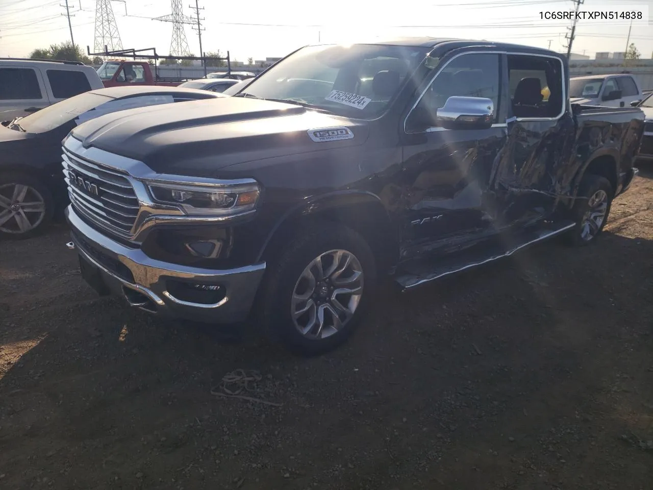 2023 Ram 1500 Longhorn VIN: 1C6SRFKTXPN514838 Lot: 75259224