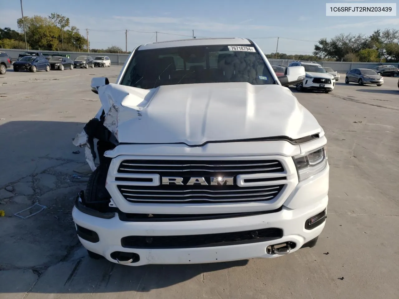 2024 Ram 1500 Laramie VIN: 1C6SRFJT2RN203439 Lot: 76718794