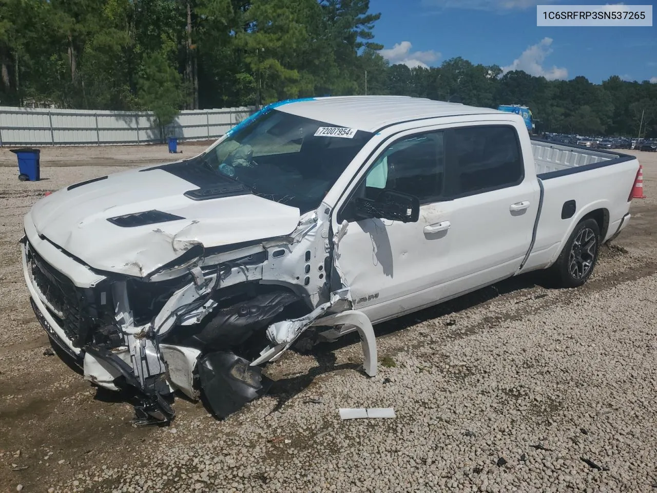 2025 Ram 1500 Laramie VIN: 1C6SRFRP3SN537265 Lot: 72007954