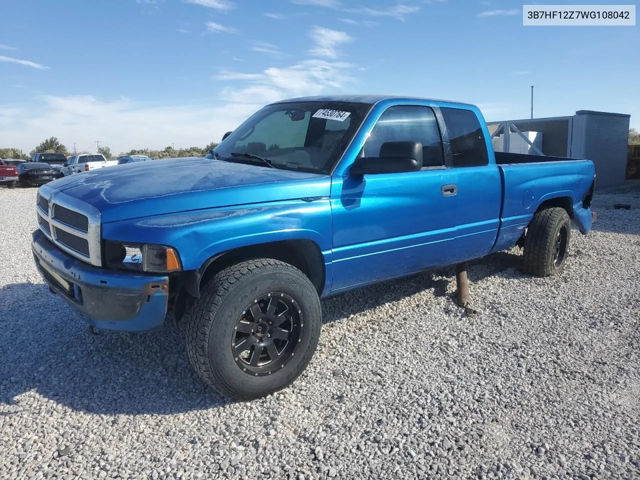 1998 Dodge Ram 1500 VIN: 3B7HF12Z7WG108042 Lot: 74530764