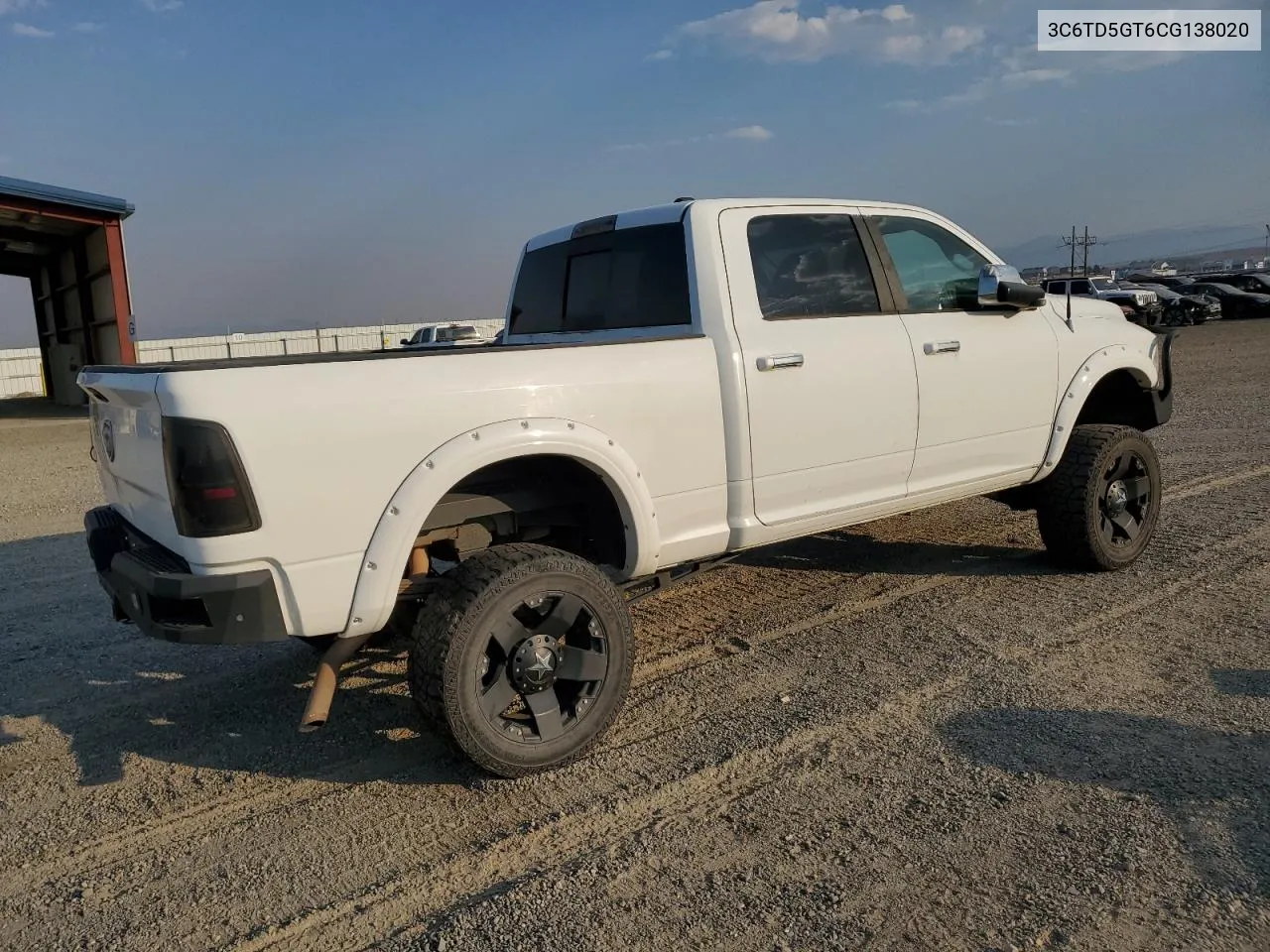 2012 Dodge Ram 2500 Longhorn VIN: 3C6TD5GT6CG138020 Lot: 74768574