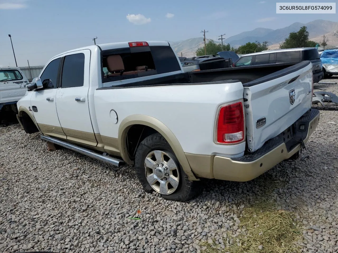 2015 Ram 2500 Longhorn VIN: 3C6UR5GL8FG574099 Lot: 62744584