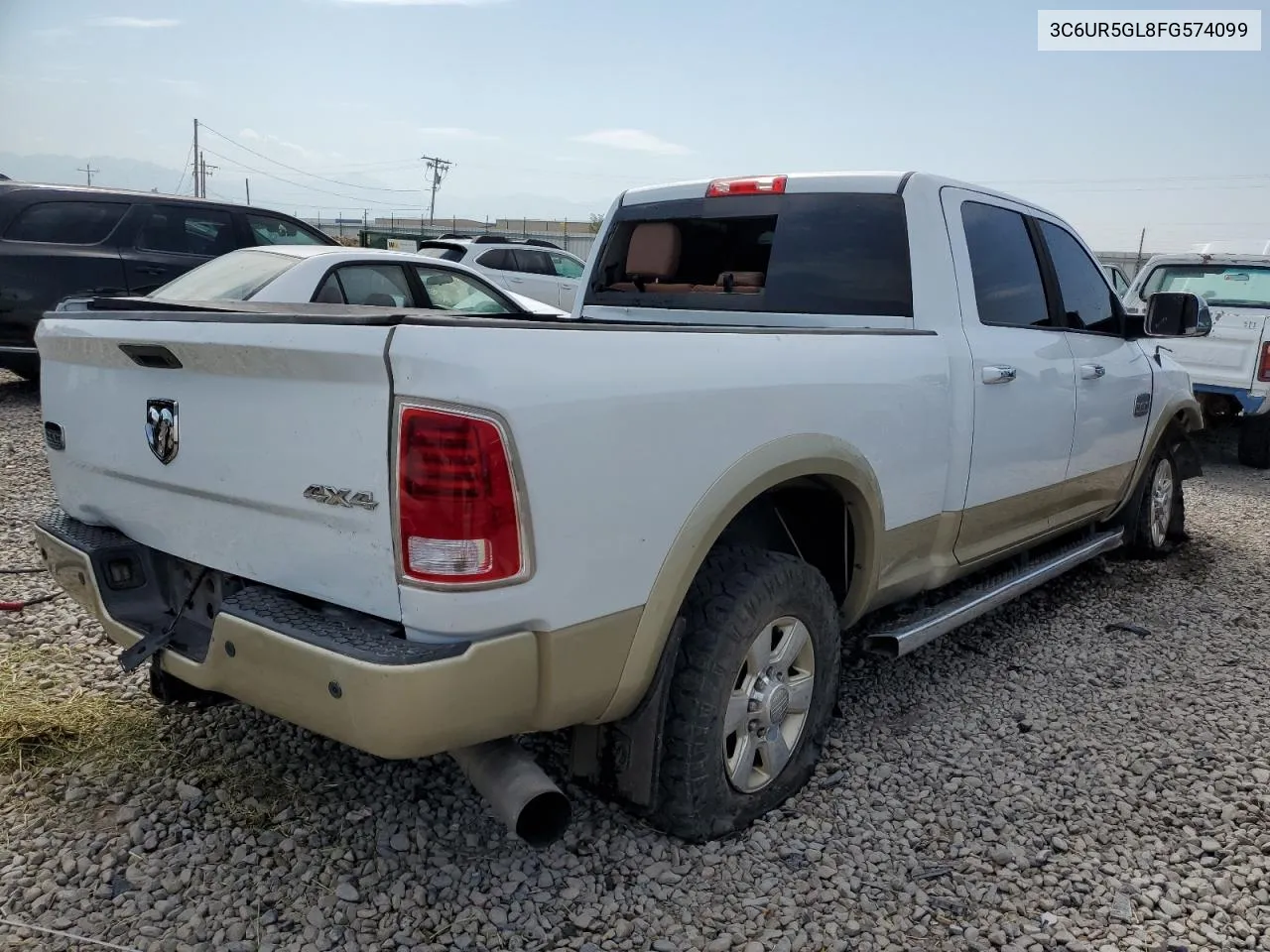 2015 Ram 2500 Longhorn VIN: 3C6UR5GL8FG574099 Lot: 62744584