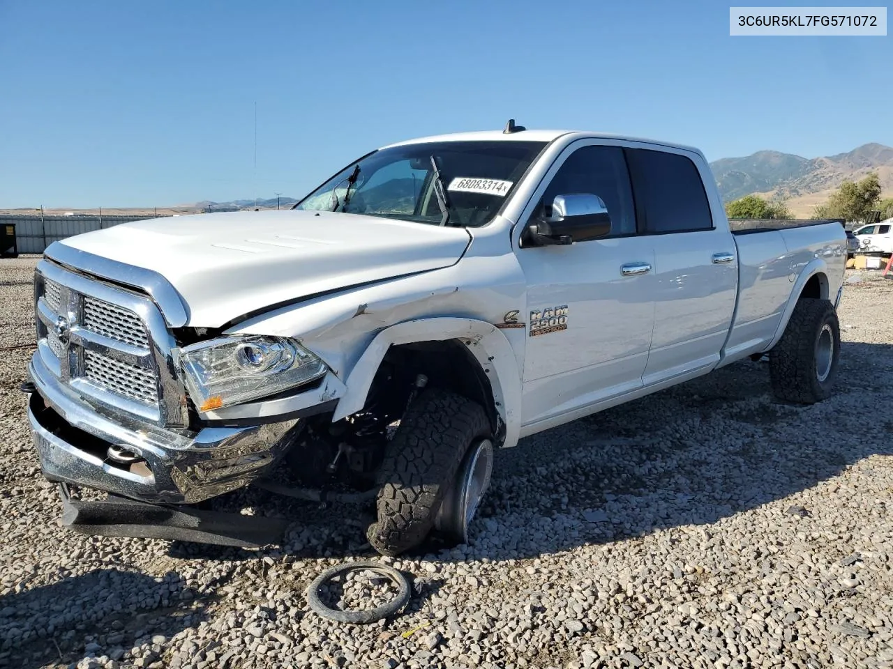 2015 Ram 2500 Laramie VIN: 3C6UR5KL7FG571072 Lot: 68083314